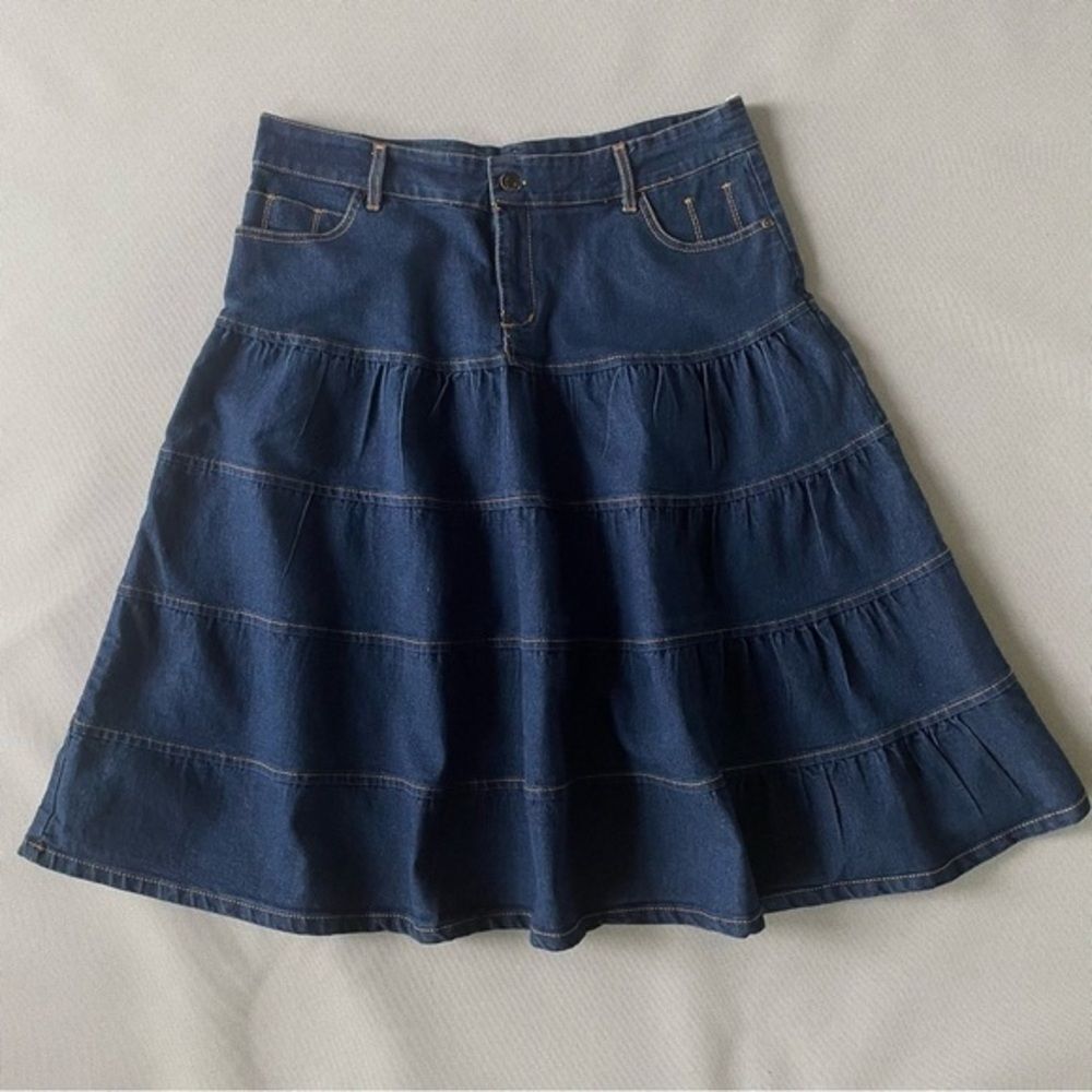 “PINK” Dark Denim Stretch Skirt Women’s Size 4
